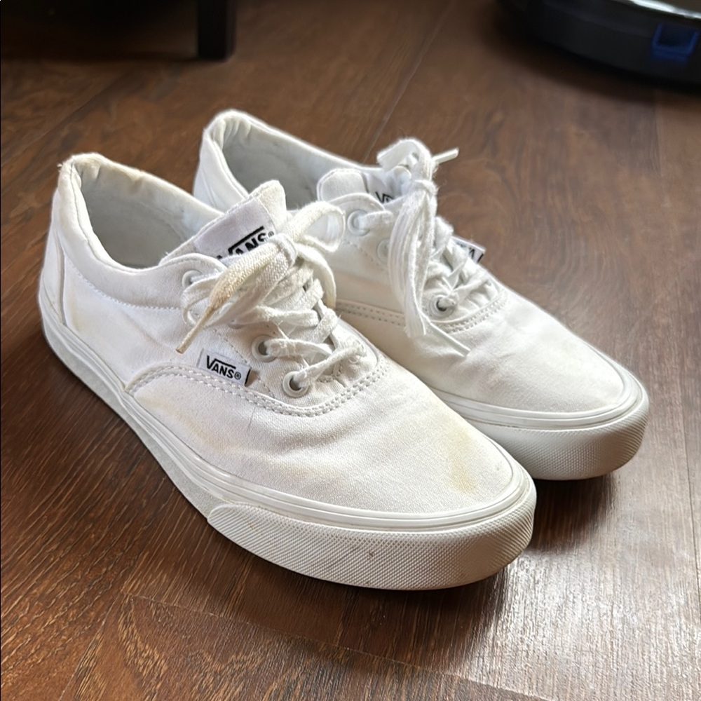 Vans White Canvas Sneakers